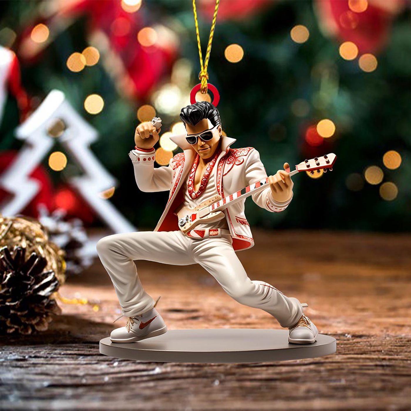 Elvis Presley Custom Shape-sided Acrylic Ornament  – Gift for Christmas Day