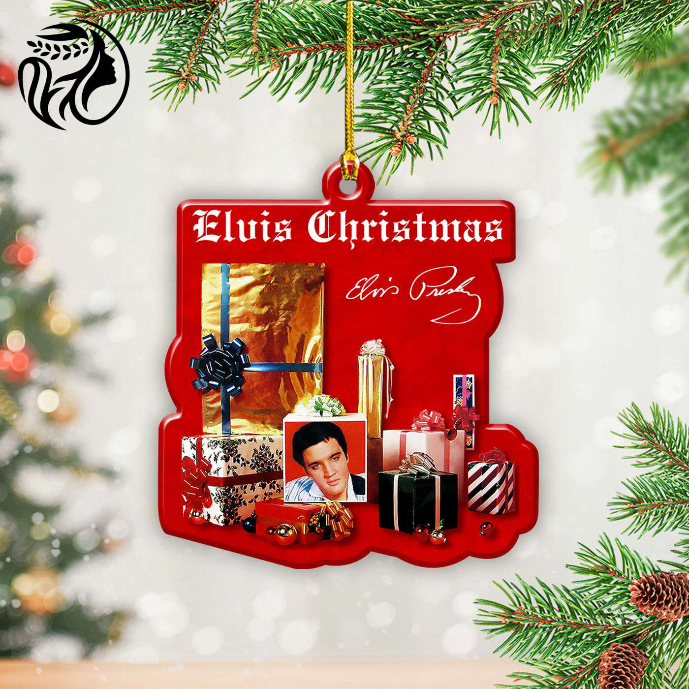 Elvis Presley Custom Shape 2-sided Acrylic Ornament Gift