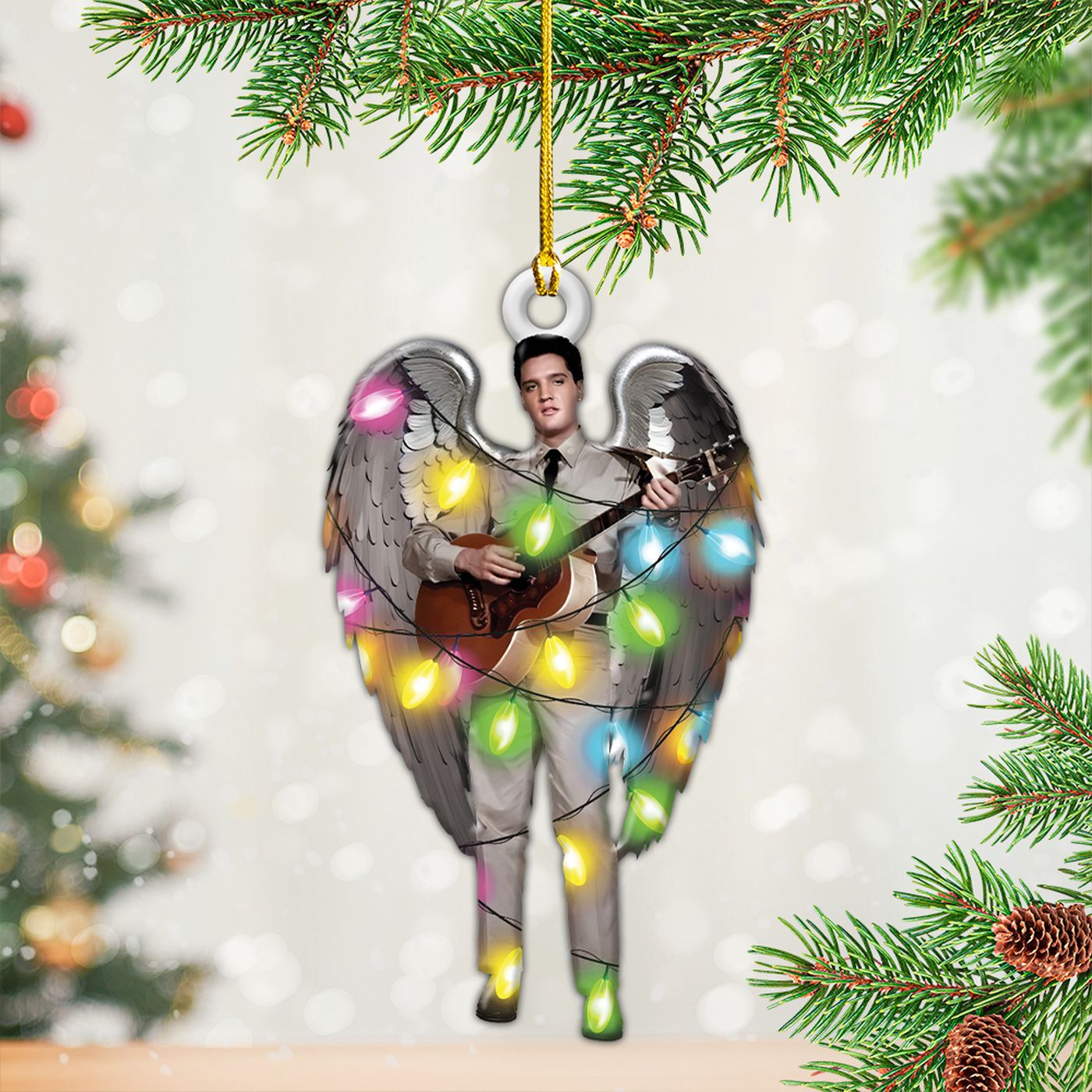 Elvis Presley Custom Shape 2-sided Acrylic Ornament Gift.1