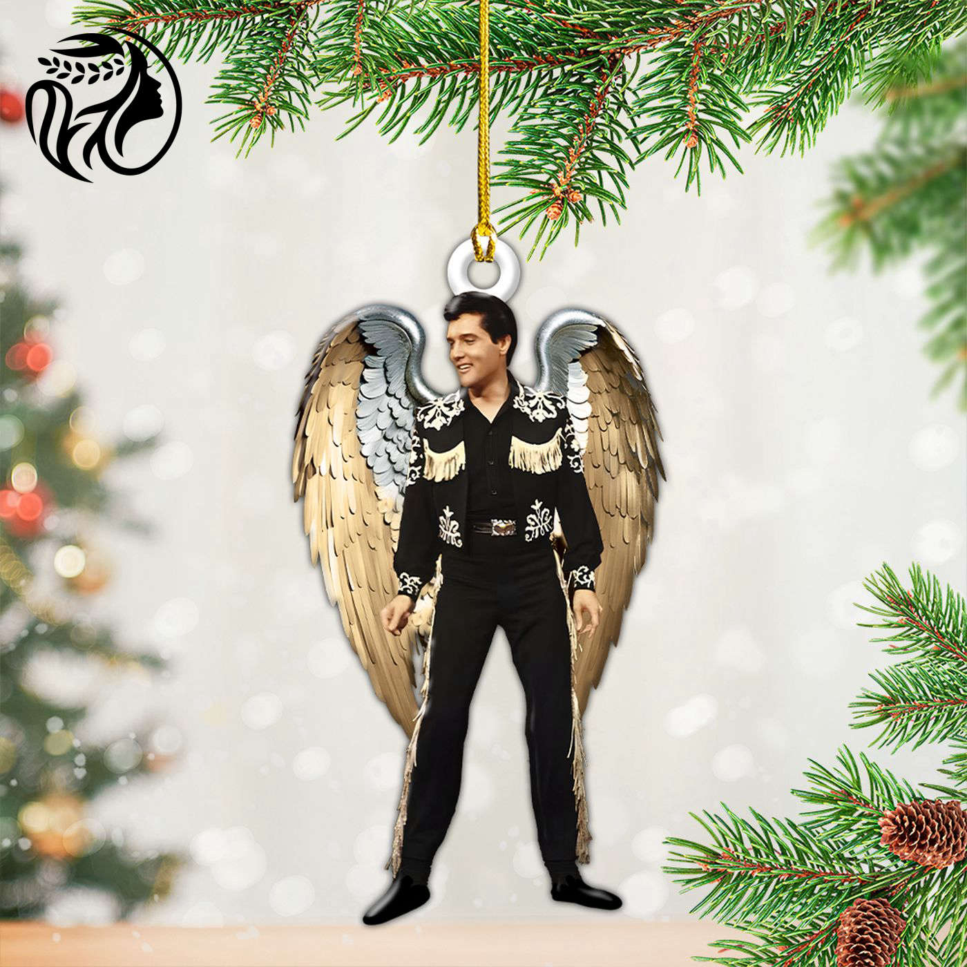 Elvis Presley Custom Shape 2-sided Acrylic Ornament Gift