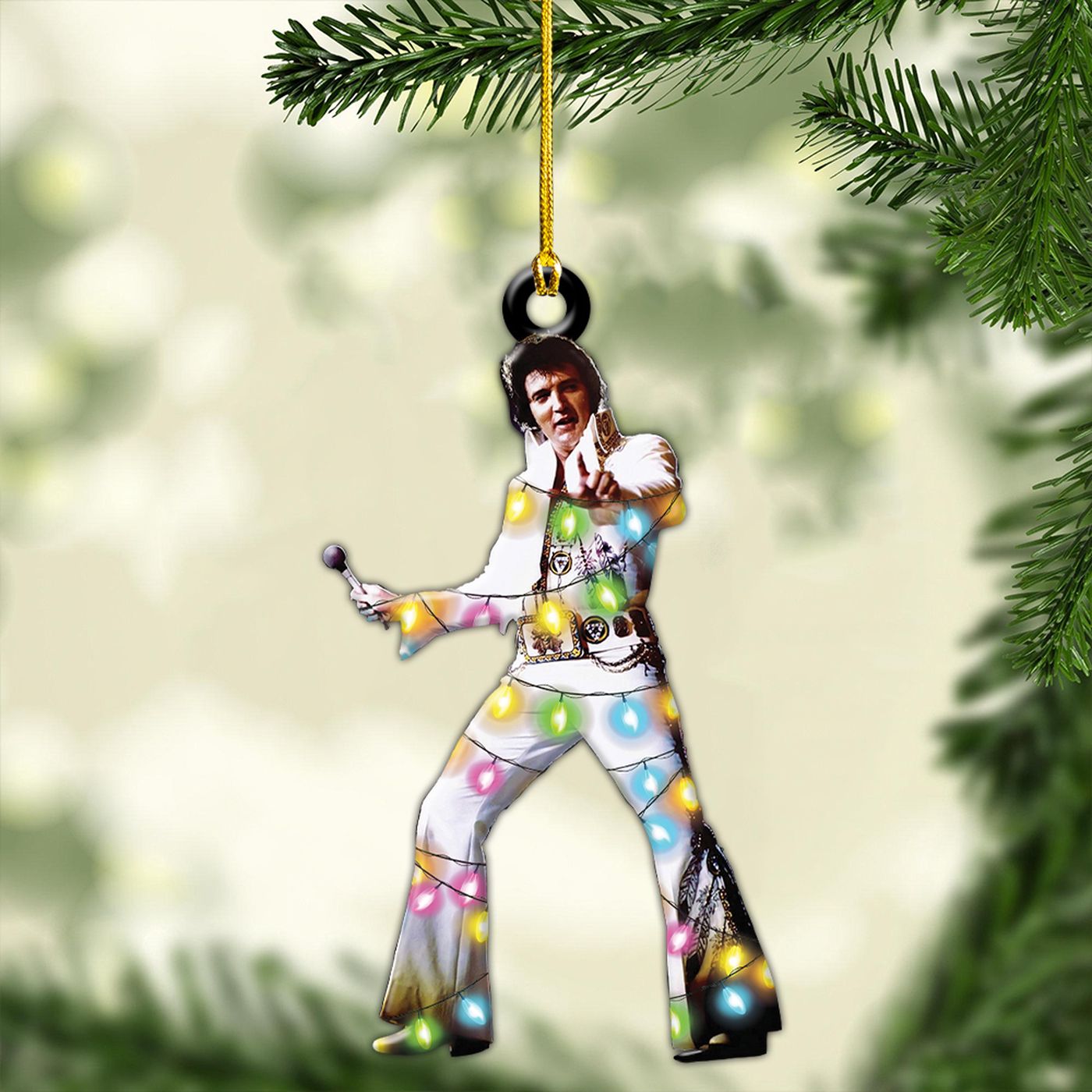 Elvis Presley Custom Shape 2-sided Acrylic Ornament Gift