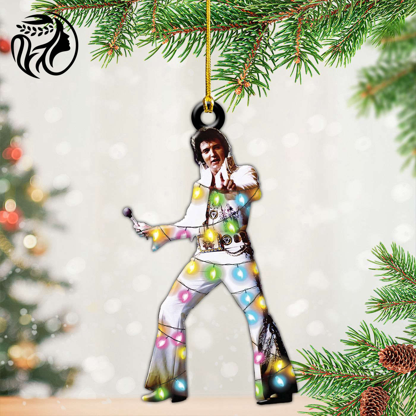 Elvis Presley Custom Shape 2-sided Acrylic Ornament Gift