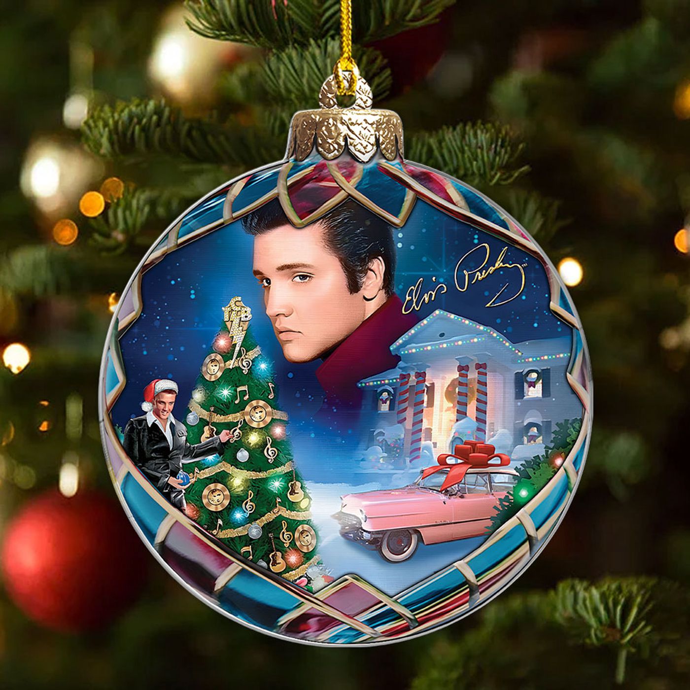 Elvis Presley Custom Shape 2-sided Acrylic Ornament Gift