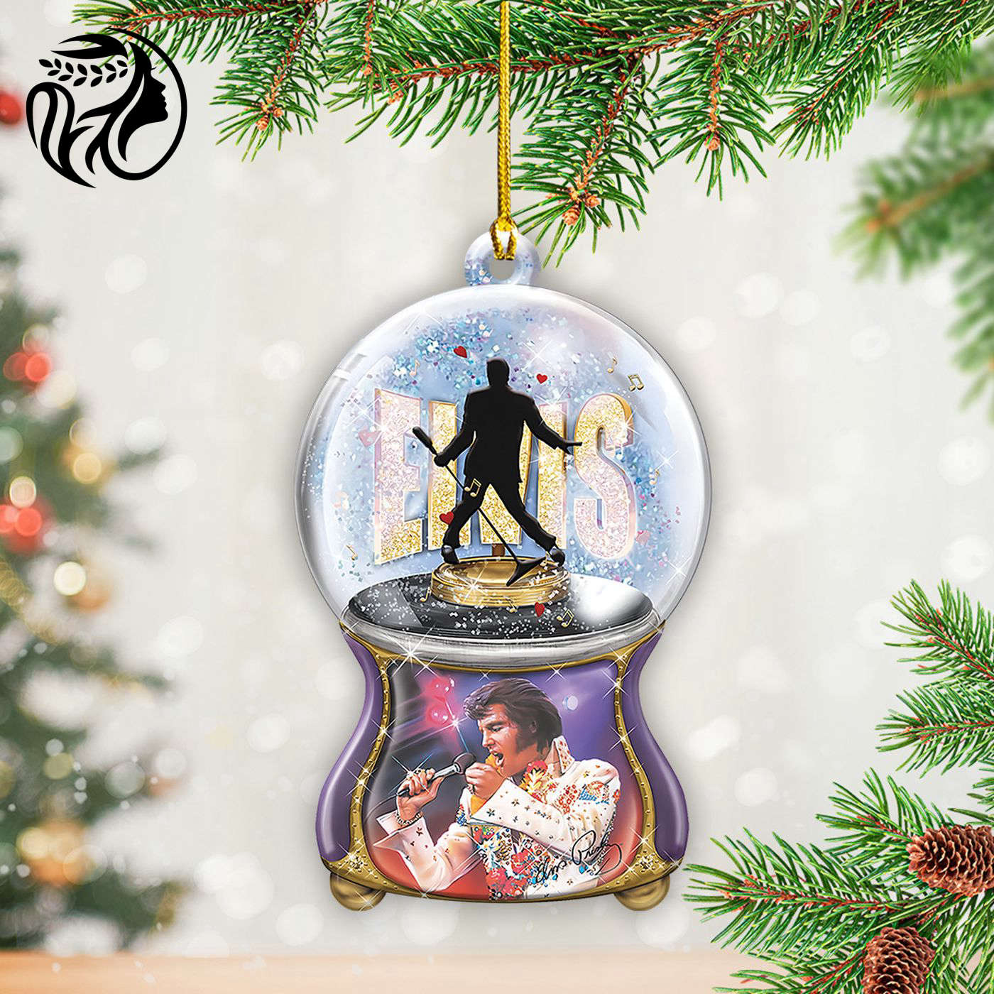 Elvis Presley Custom Shape 2-sided Acrylic Ornament Gift
