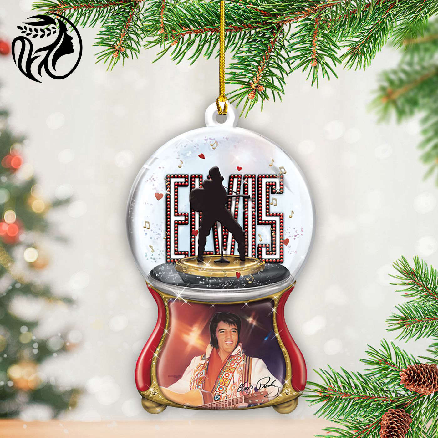 Elvis Presley Custom Shape-sided Acrylic Ornament