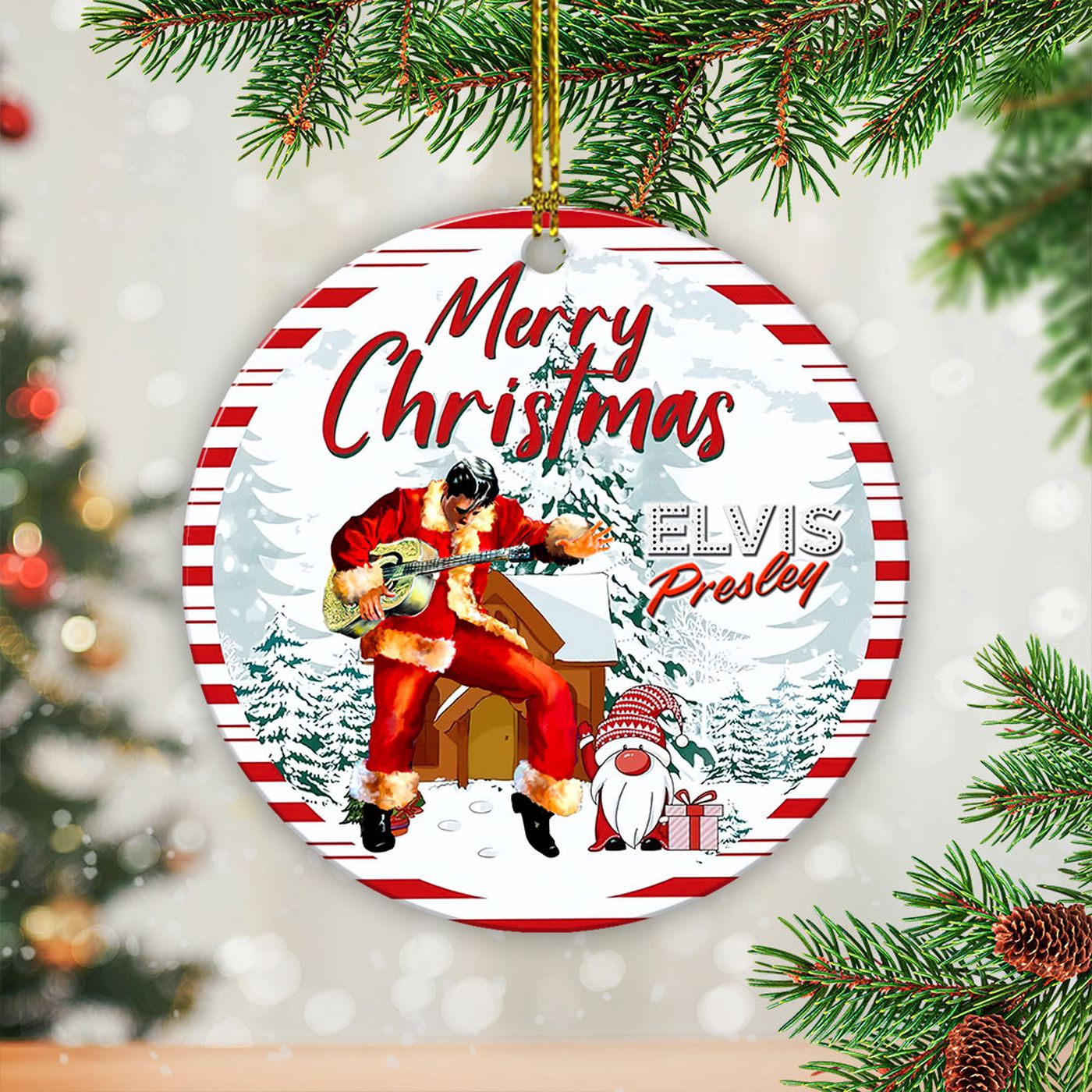 Elvis Presley Fixed Shape 2-sided Acrylic Ornament Gift