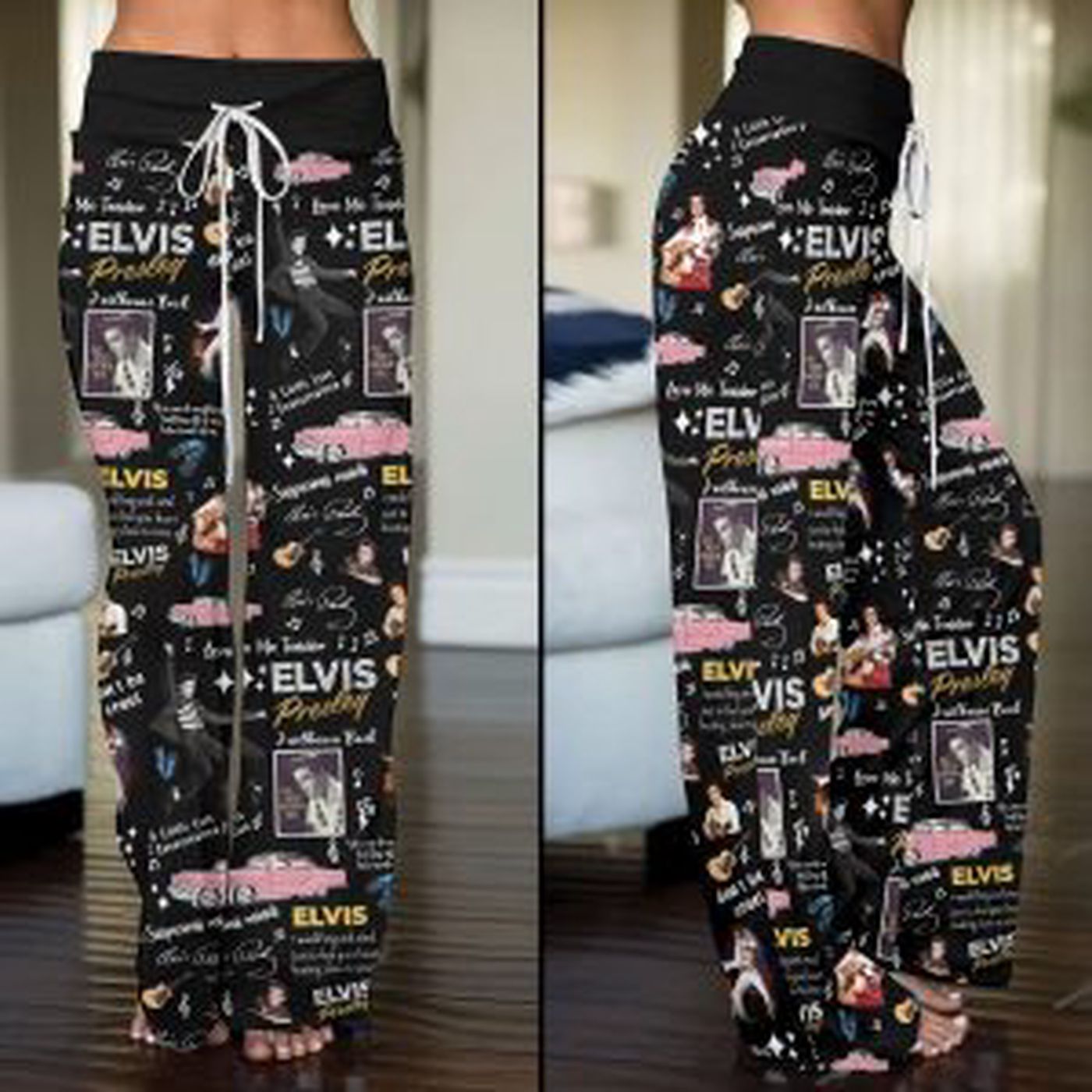Elvis Presley High-Waisted Straight-Leg Trousers  –  – Gift for Women for Women