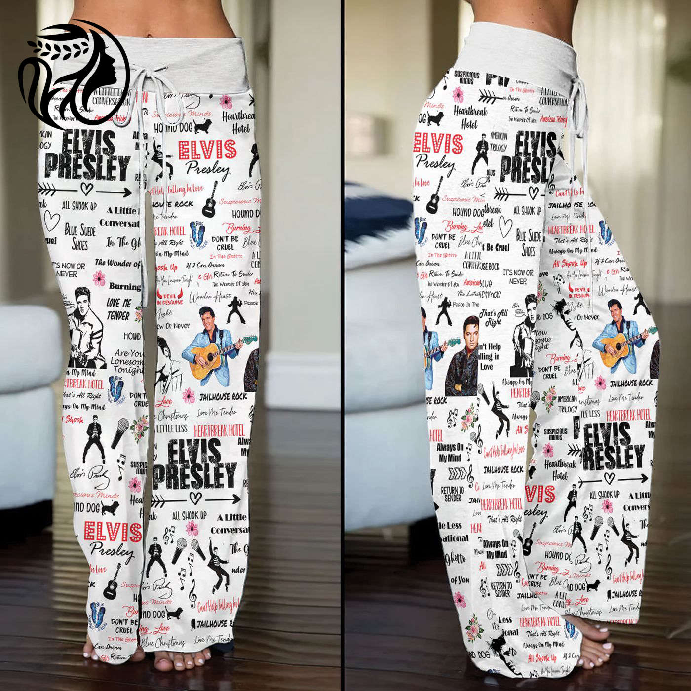 Elvis Presley High-Waisted Straight-Leg Trousers  –  – Gift for Women for Women