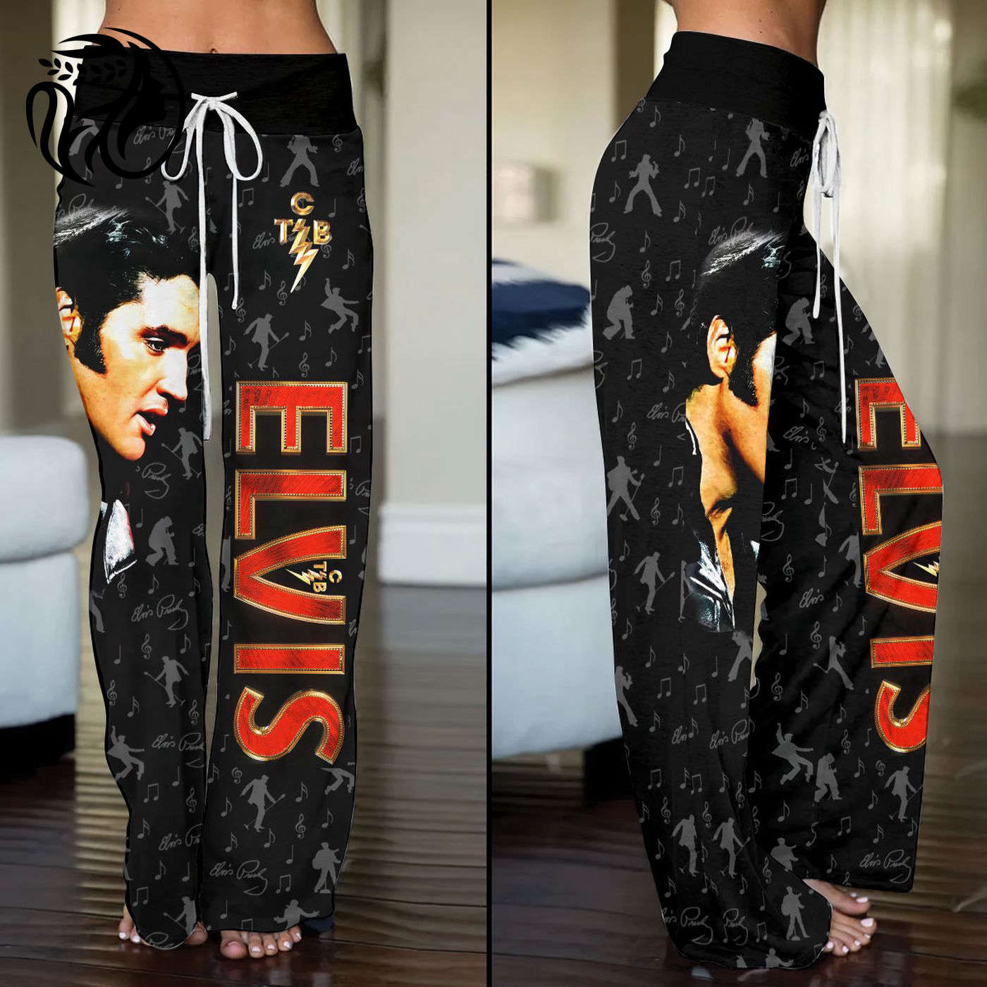 Elvis Presley High-Waisted Straight-Leg Trousers  -  - Gift for Women for Women