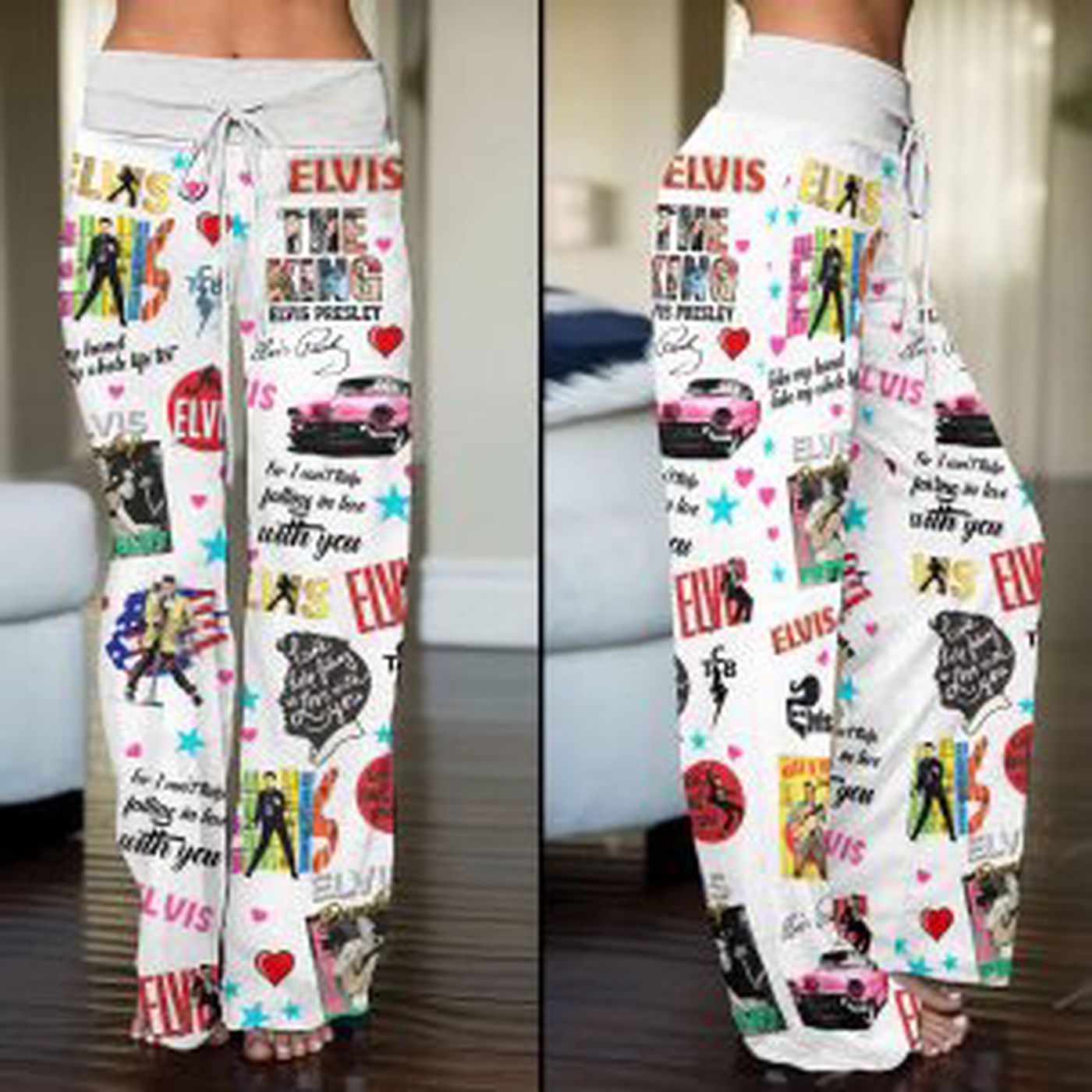 Elvis Presley High-Waisted Straight-Leg Trousers  – Gift for Women