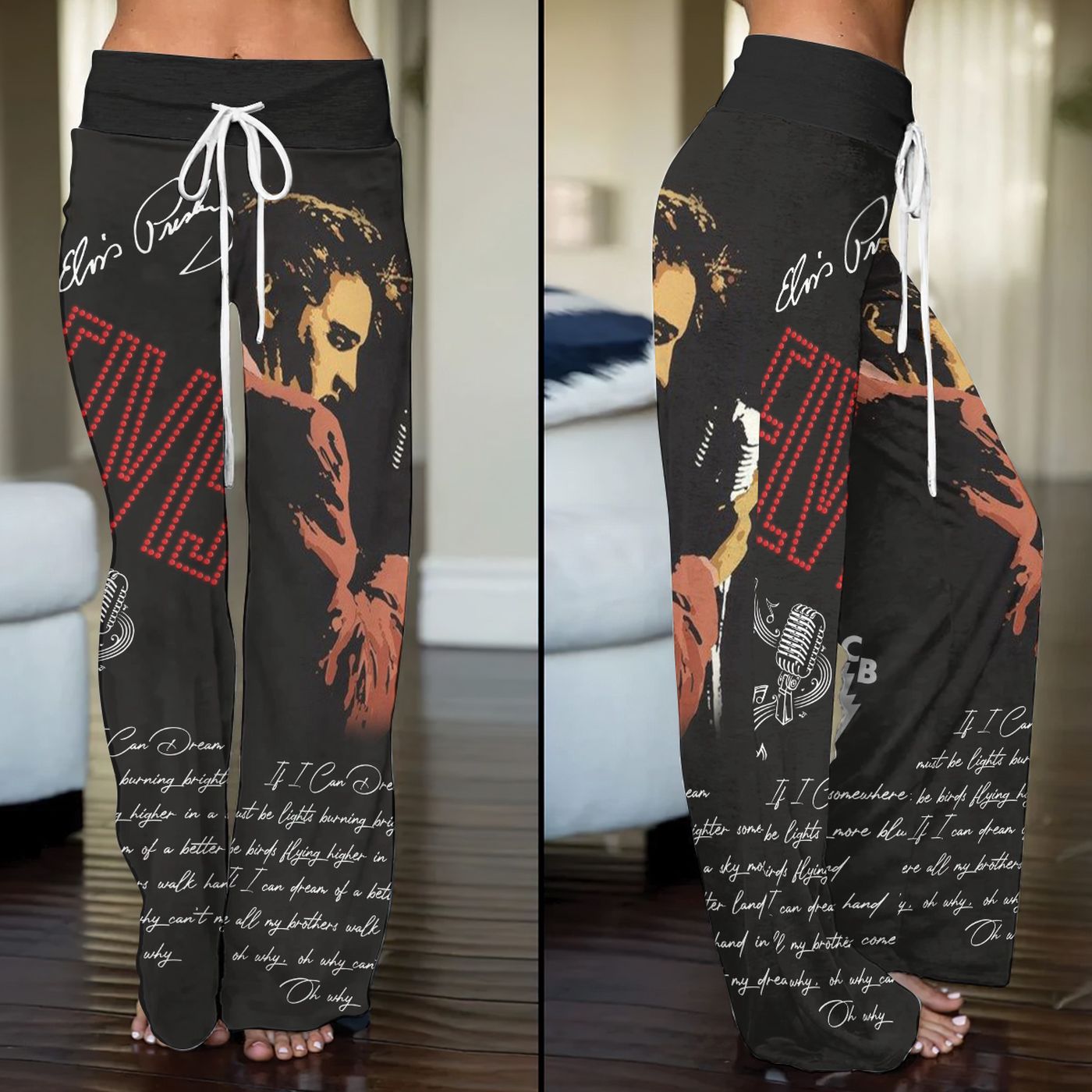 Elvis Presley High-Waisted Straight-Leg Trousers  – Gift for Women