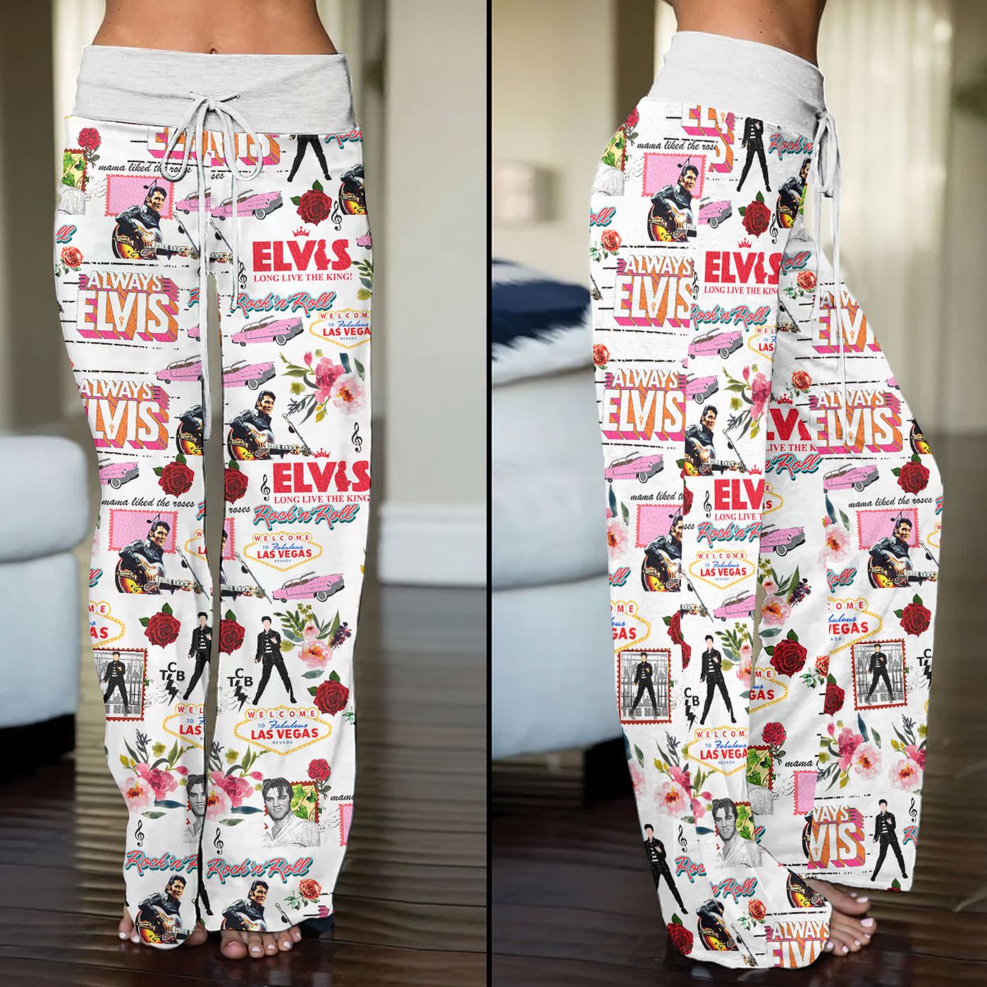 Elvis Presley High-Waisted Straight-Leg Trousers  – Gift for Women