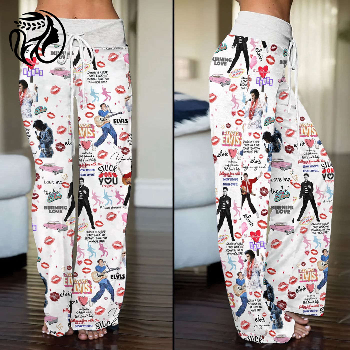 Elvis Presley High-Waisted Straight-Leg Trousers  - Gift for Women