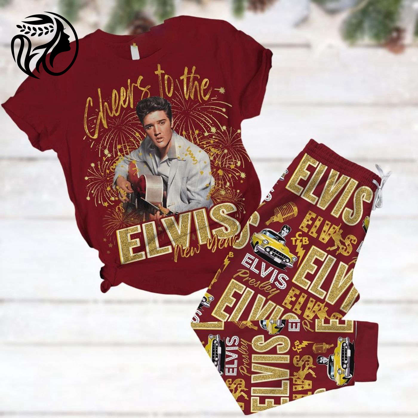 Elvis Presley Pajamas Set: King Rock & Roll Women s PJs – Perfect Music Lover Gift