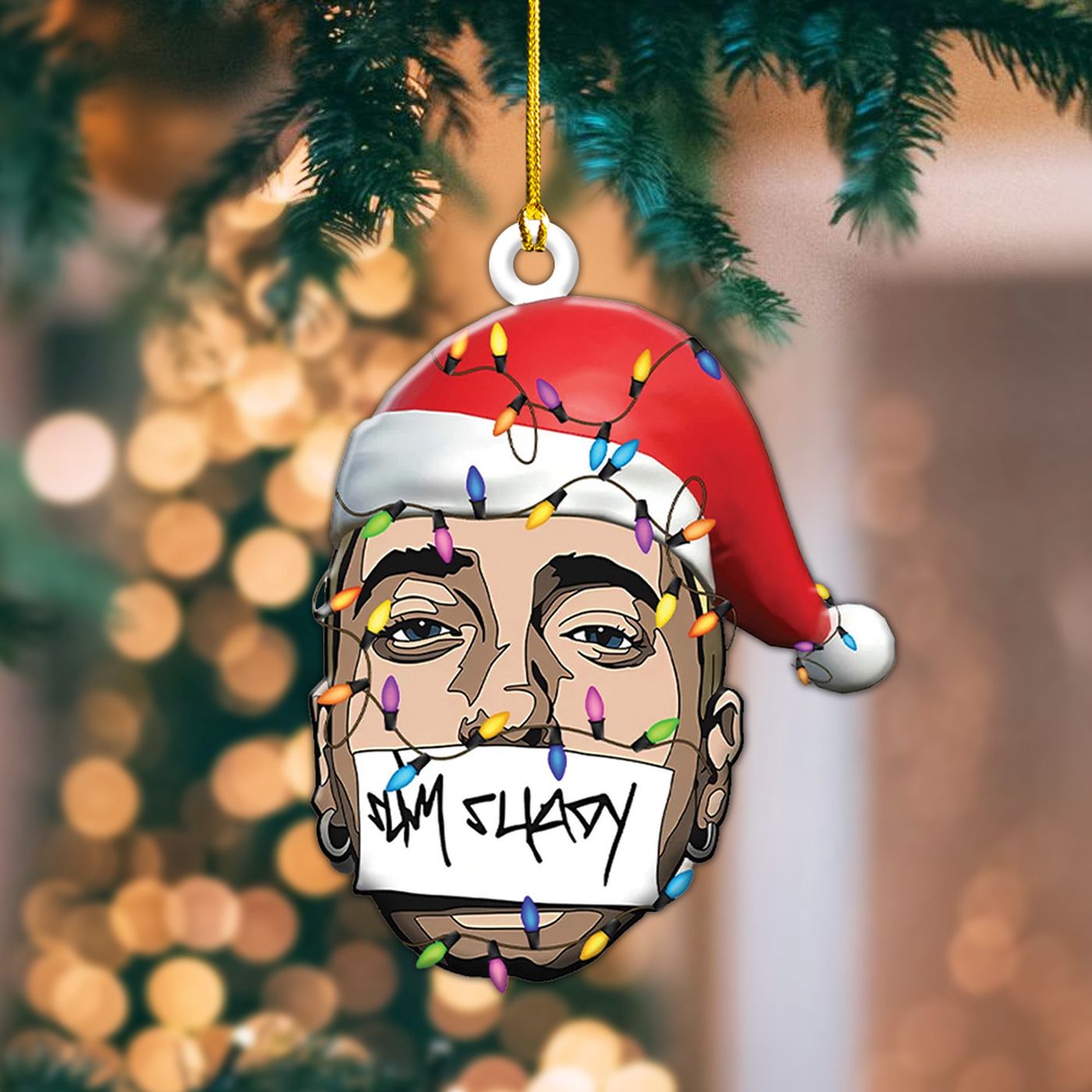 Eminem Custom Shape 2-sided Acrylic Ornament Gift
