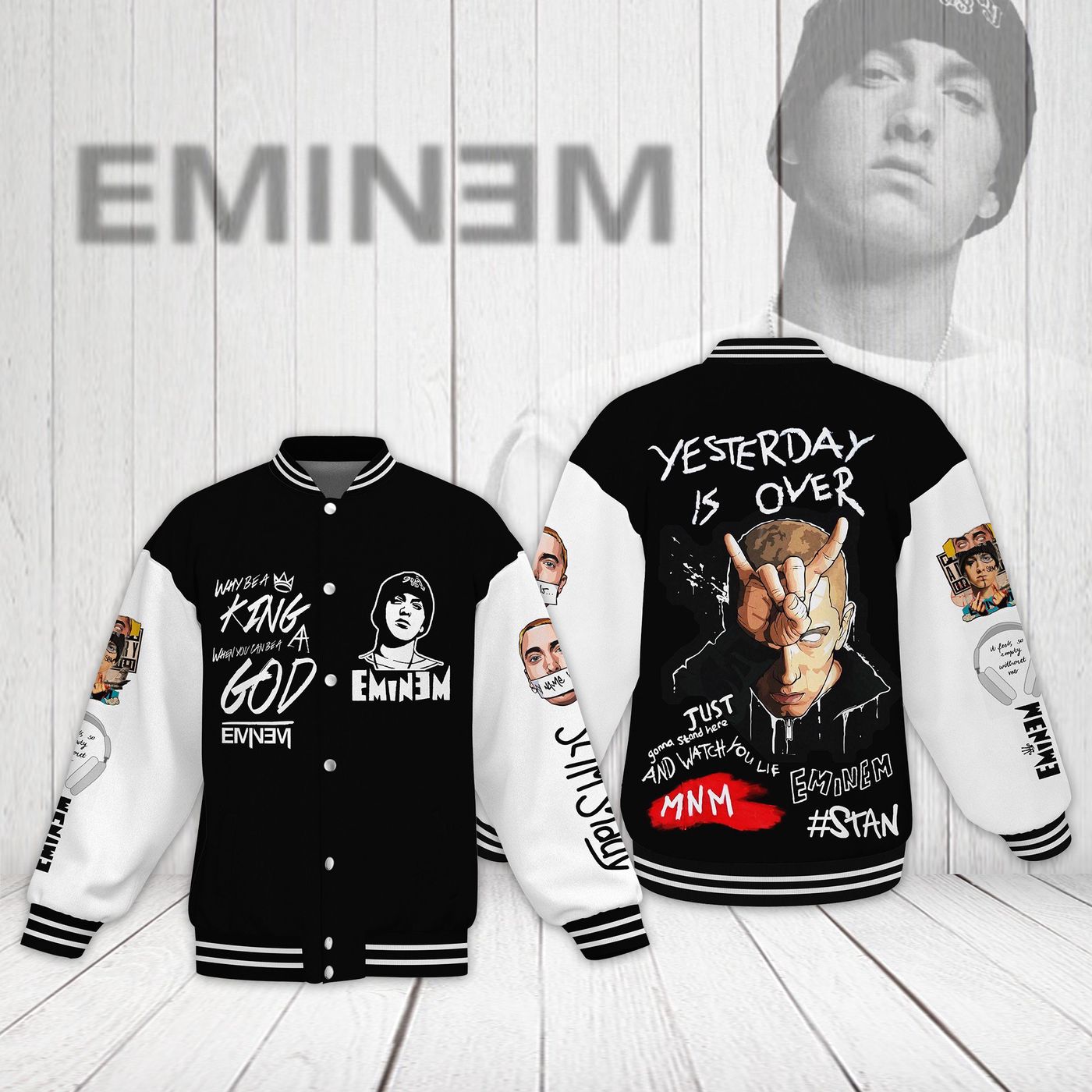 Eminem New Premium Baseball Jacket Gift For Fan Eminem New Premium Baseball Jacket Gift For Fan