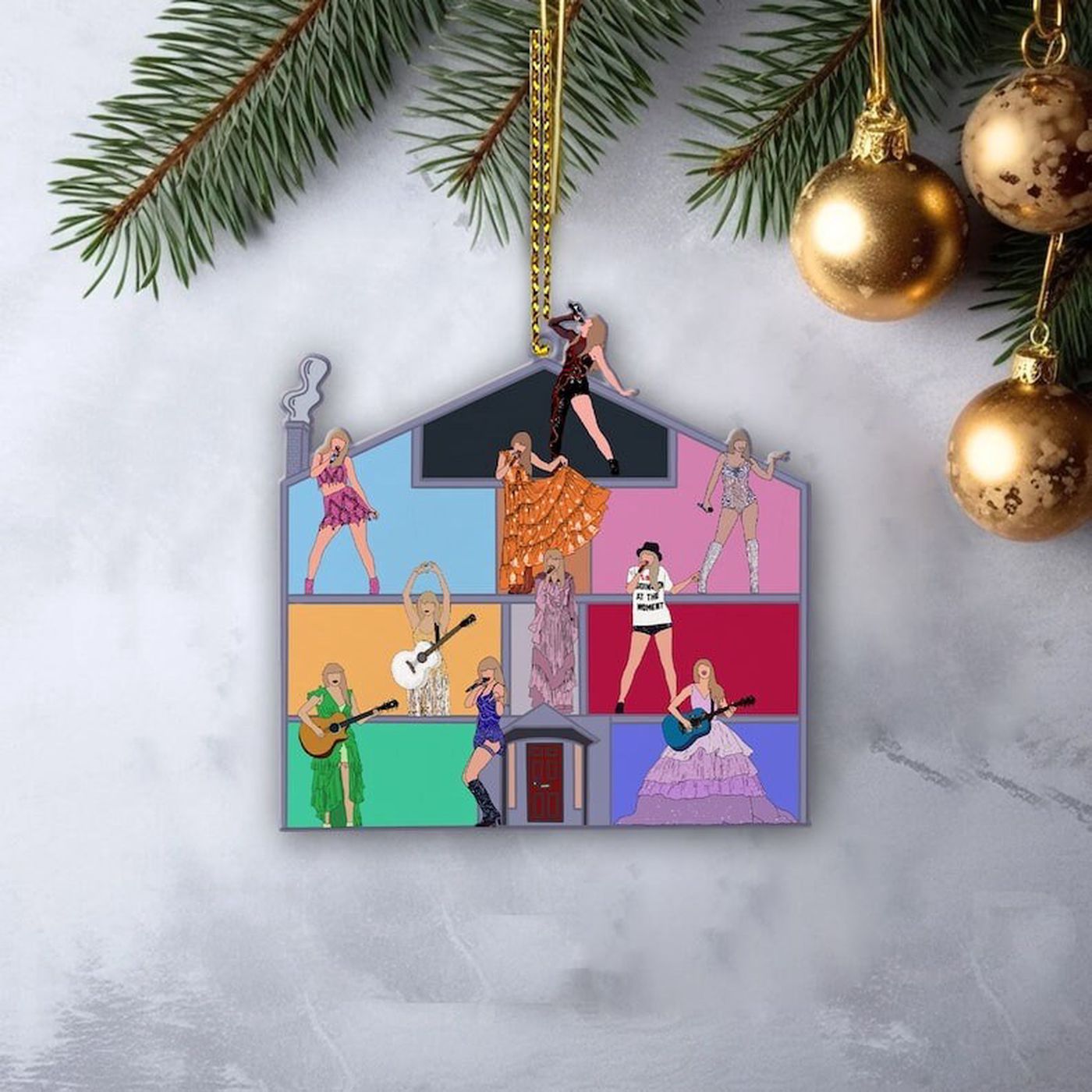 Eras Tour Love House Acrylic Ornament – Swiftie Christmas Gift 2023