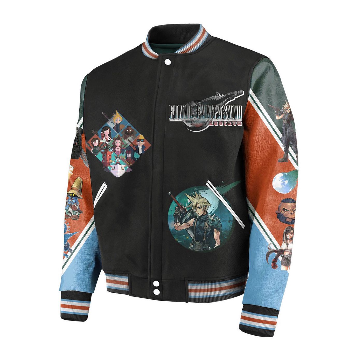 Final Fantasy VII New Premium Baseball Jacket Gift For Fan Final Fantasy VII New Premium Baseball Jacket Gift For Fan