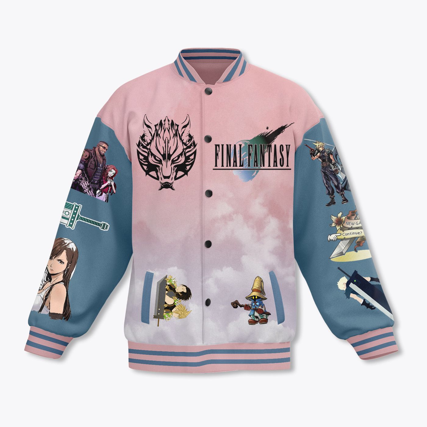 Final Fantasy VII New Premium Baseball Jacket Gift For Fan Final Fantasy VII New Premium Baseball Jacket Gift For Fan