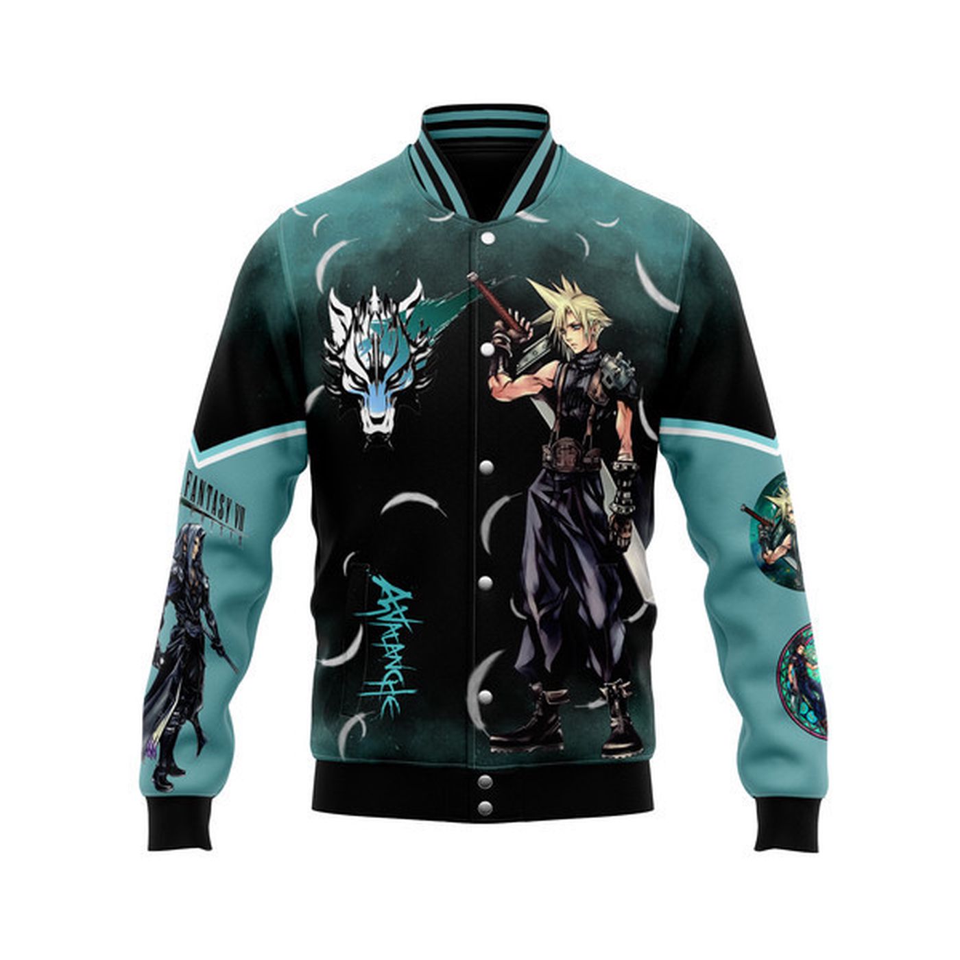 Final Fantasy VII New Premium Baseball Jacket Gift For Fan Final Fantasy VII New Premium Baseball Jacket Gift For Fan