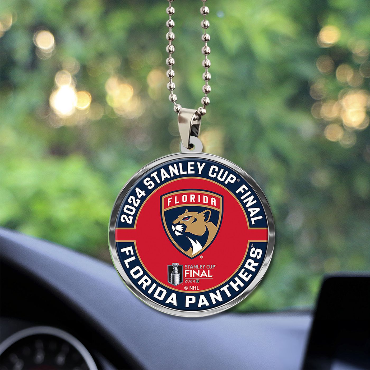 Florida Panthers Custom Shape-sided Acrylic Car Ornament