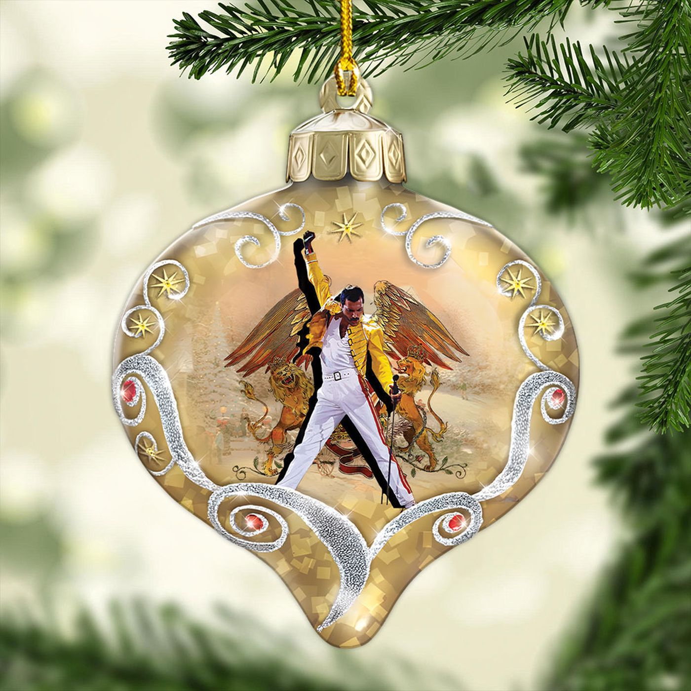 Freddie Mercury Custom Shape 2-sided Acrylic Ornament Gift