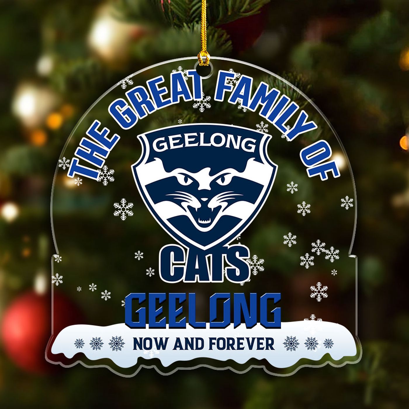 Geelong Football Club Custom Shape Clear 1-sided Acrylic Ornament Geelong Football Club Custom Shape Clear 1-sided Acrylic Ornament