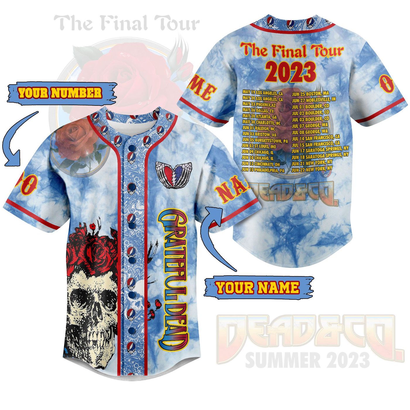 Grateful Dead Baseball Jersey For Men Women And Kids Gift