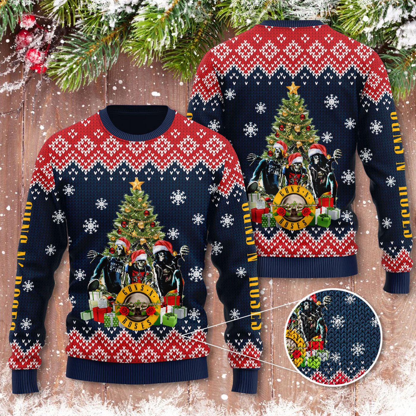 Guns N’ Roses 3D Ugly Sweater Gift – Gift for Men Women Christmas Day