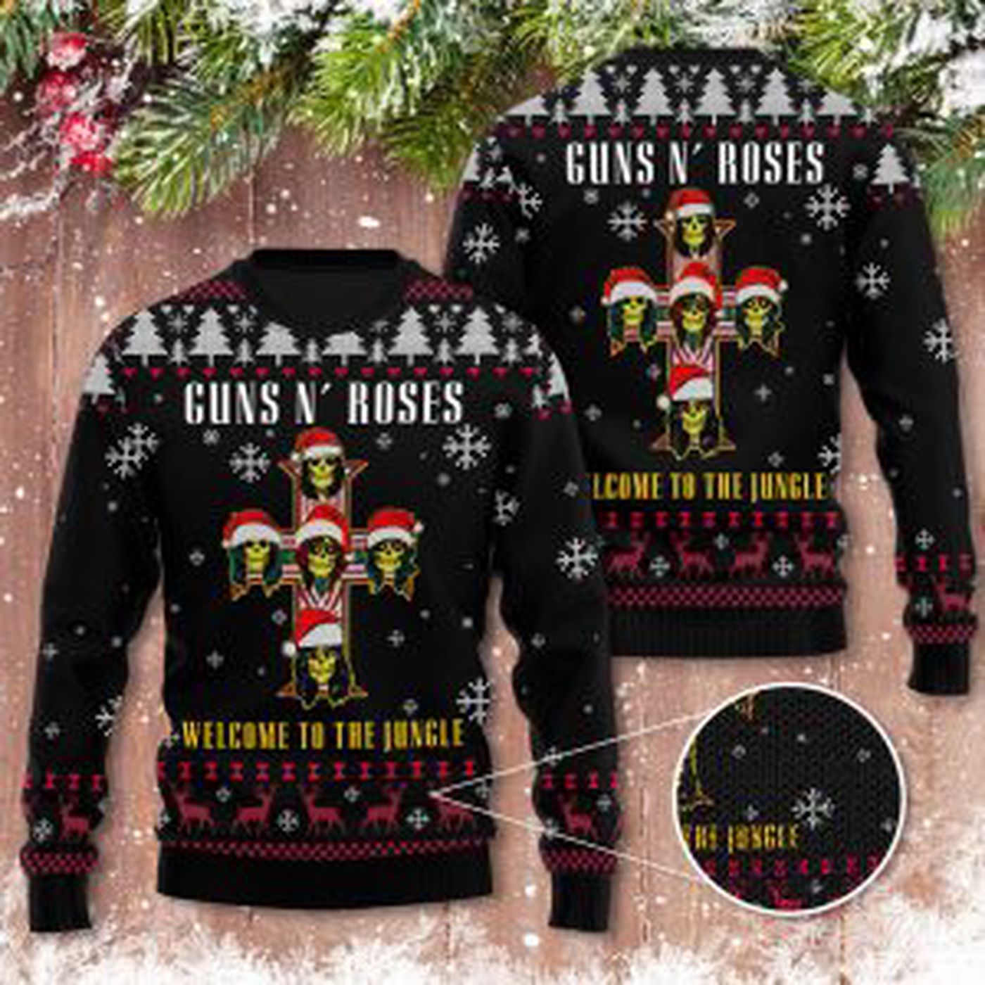 Guns N’ Roses 3D Ugly Sweater Gift – Gift for Men Women Christmas Day
