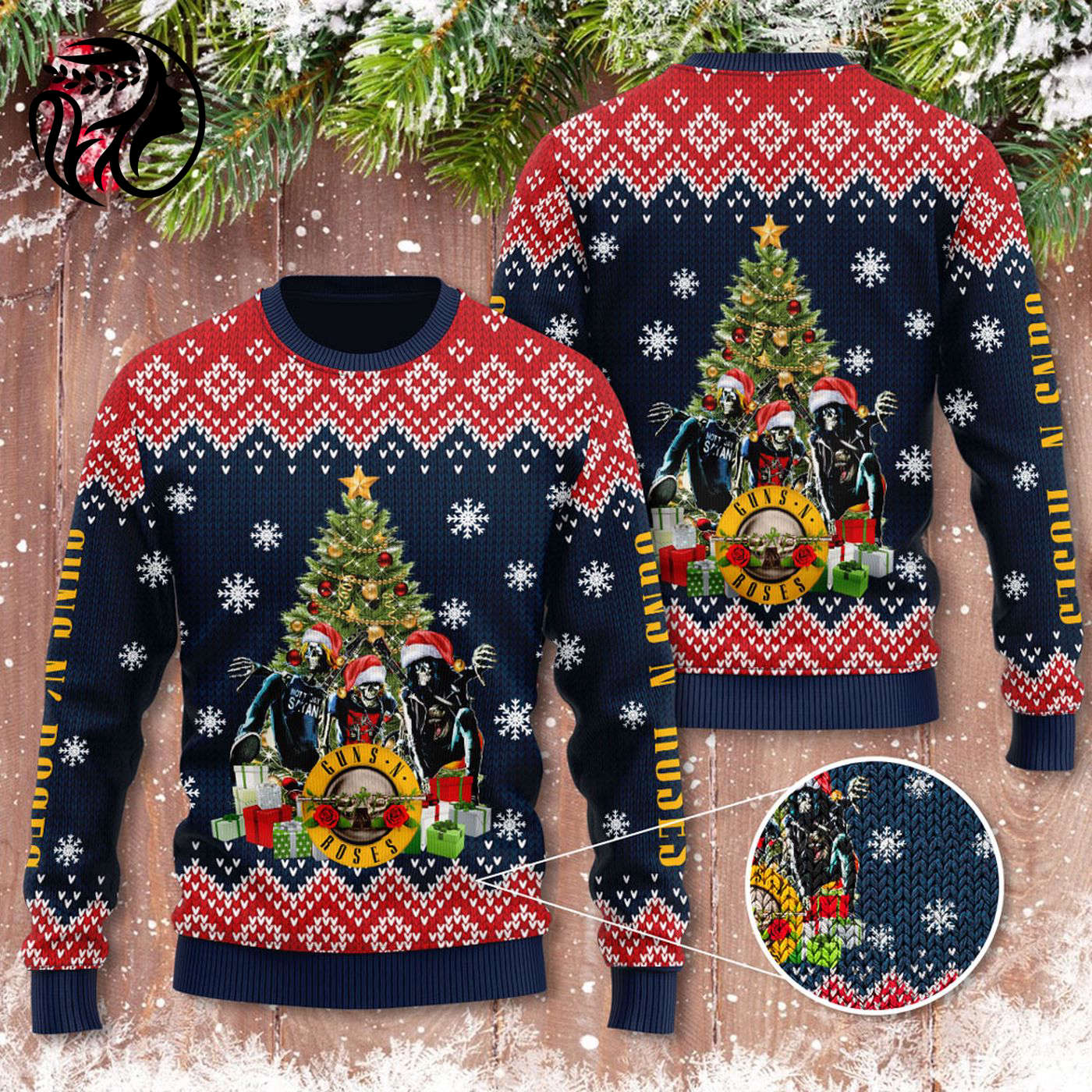 Guns N’ Roses 3D Ugly Sweater Gift – Gift for Men Women Christmas Day