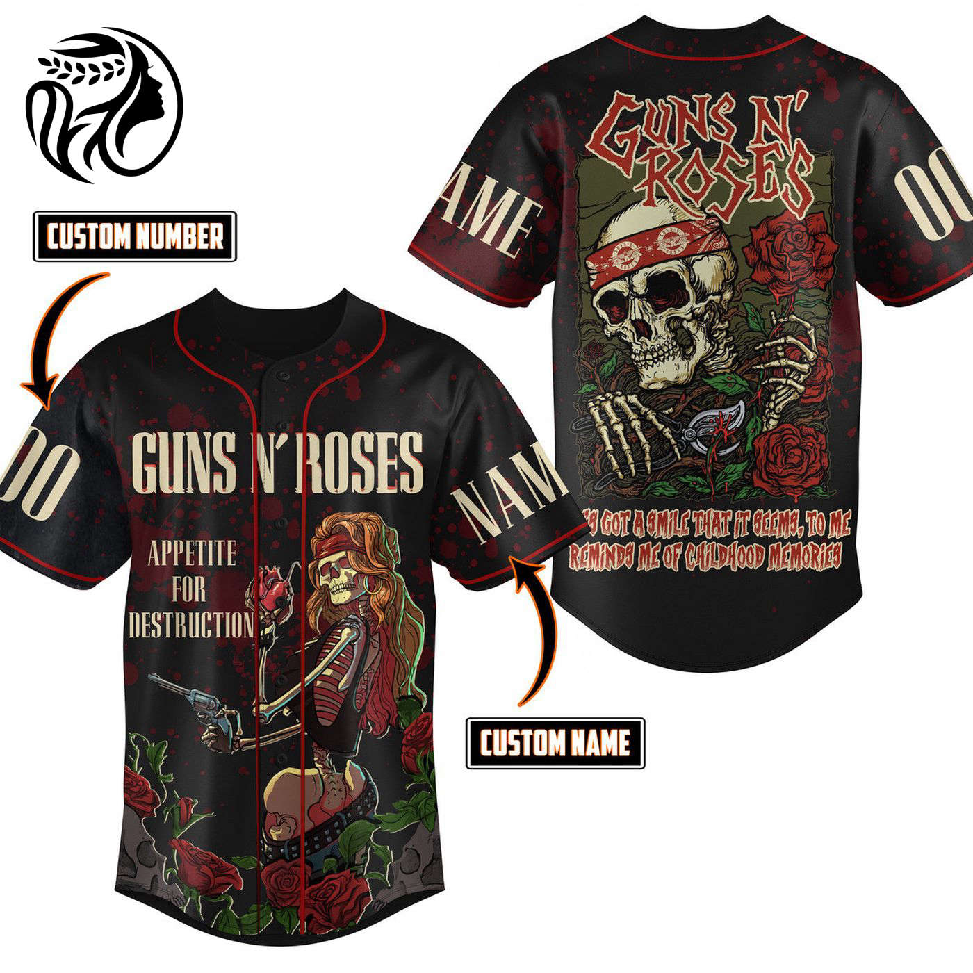 Guns N Roses Baseball Jersey For Men Women And Kids Gift