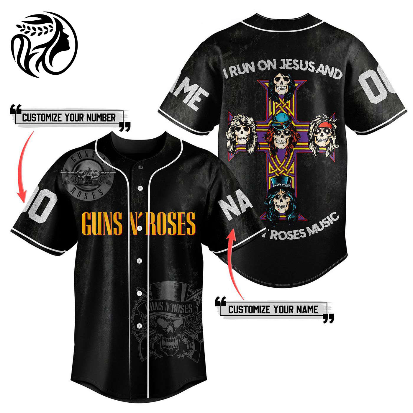 Guns N Roses Baseball Jersey For Men Women And Kids Gift