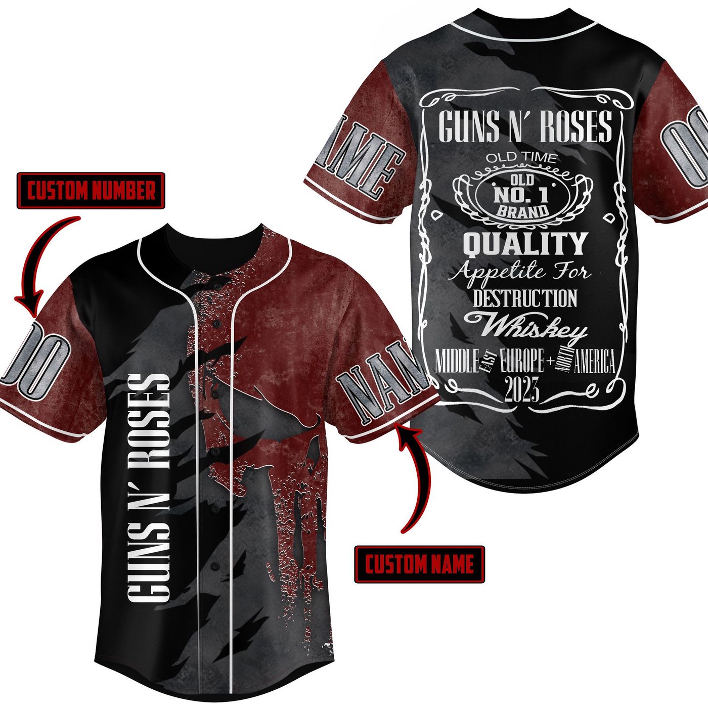 Guns N Roses Baseball Jersey For Men Women And Kids Gift