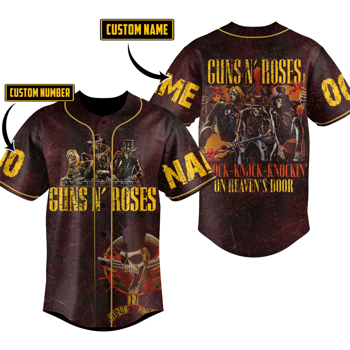 Guns N Roses Baseball Jersey For Men Women And Kids Gift