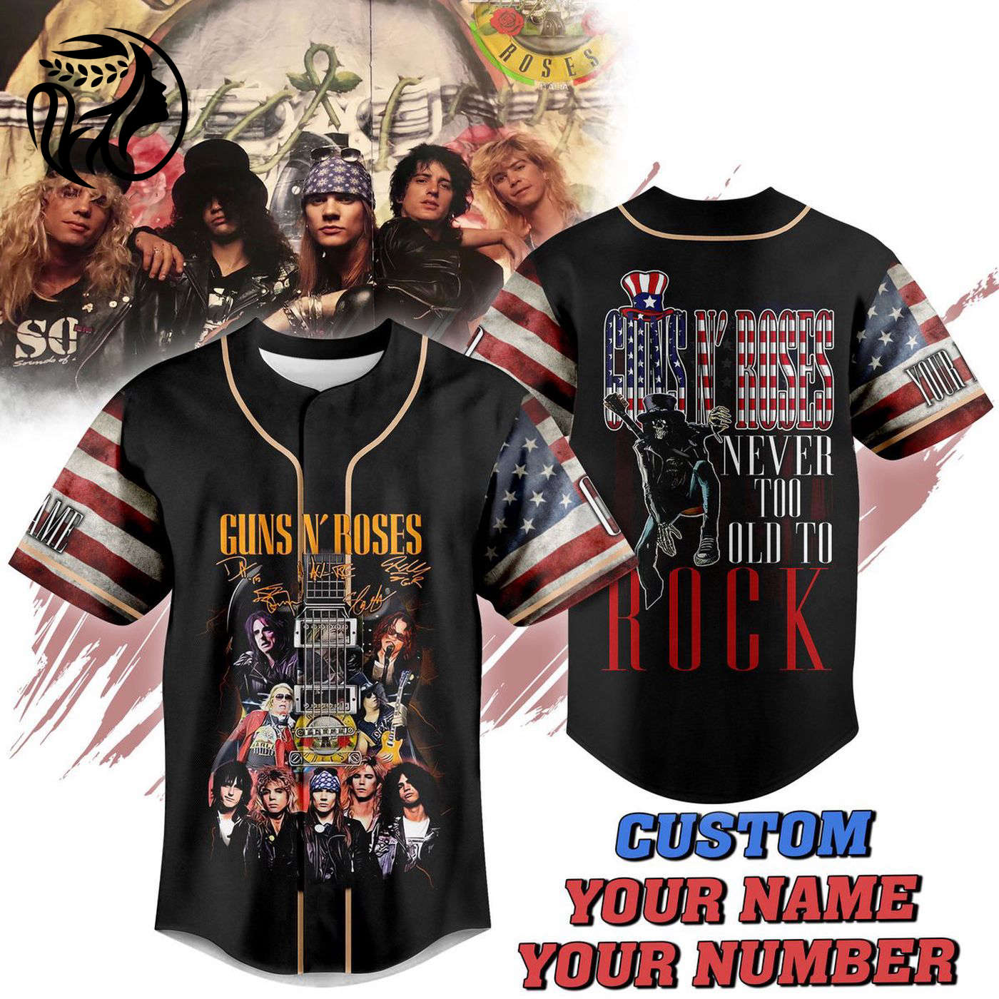 Guns N Roses Baseball Jersey For Men Women And Kids Gift