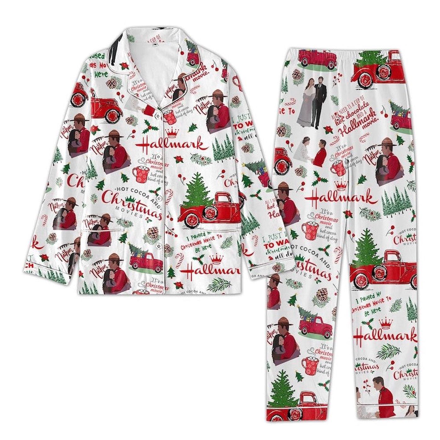 Cozy Hallmark Christmas Movies Pajamas Set – Perfect for Christmas Family Matching Pajamas