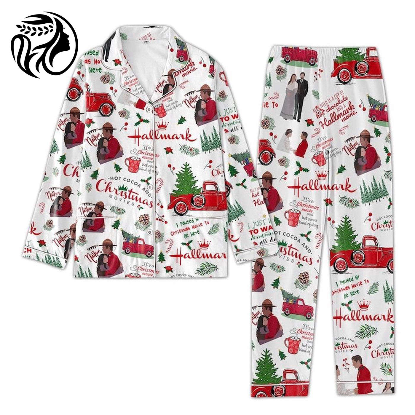 Cozy Hallmark Christmas Movies Pajamas Set – Perfect for Christmas Family Matching Pajamas