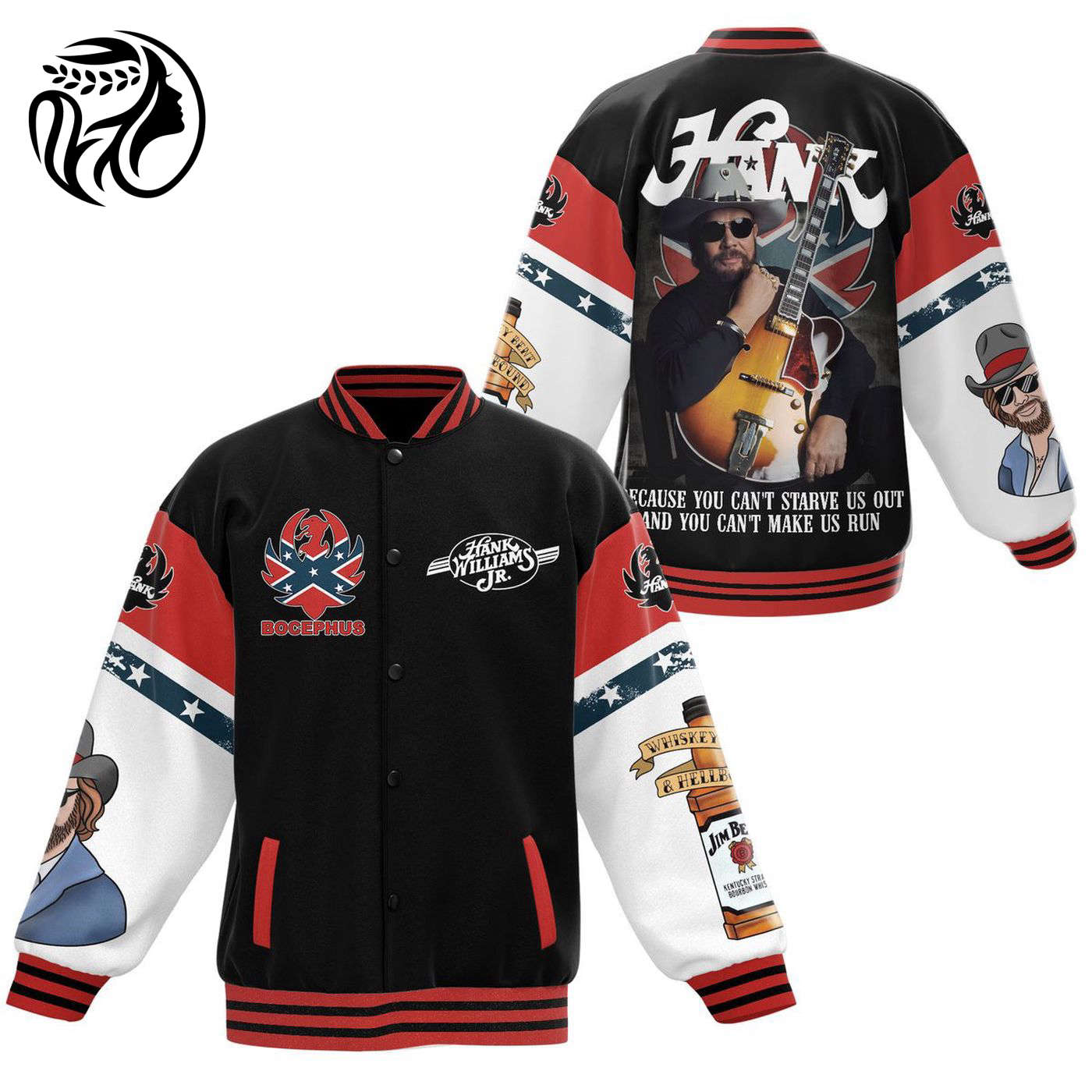 Hank Williams Jr New Premium Baseball Jacket Gift For Fan