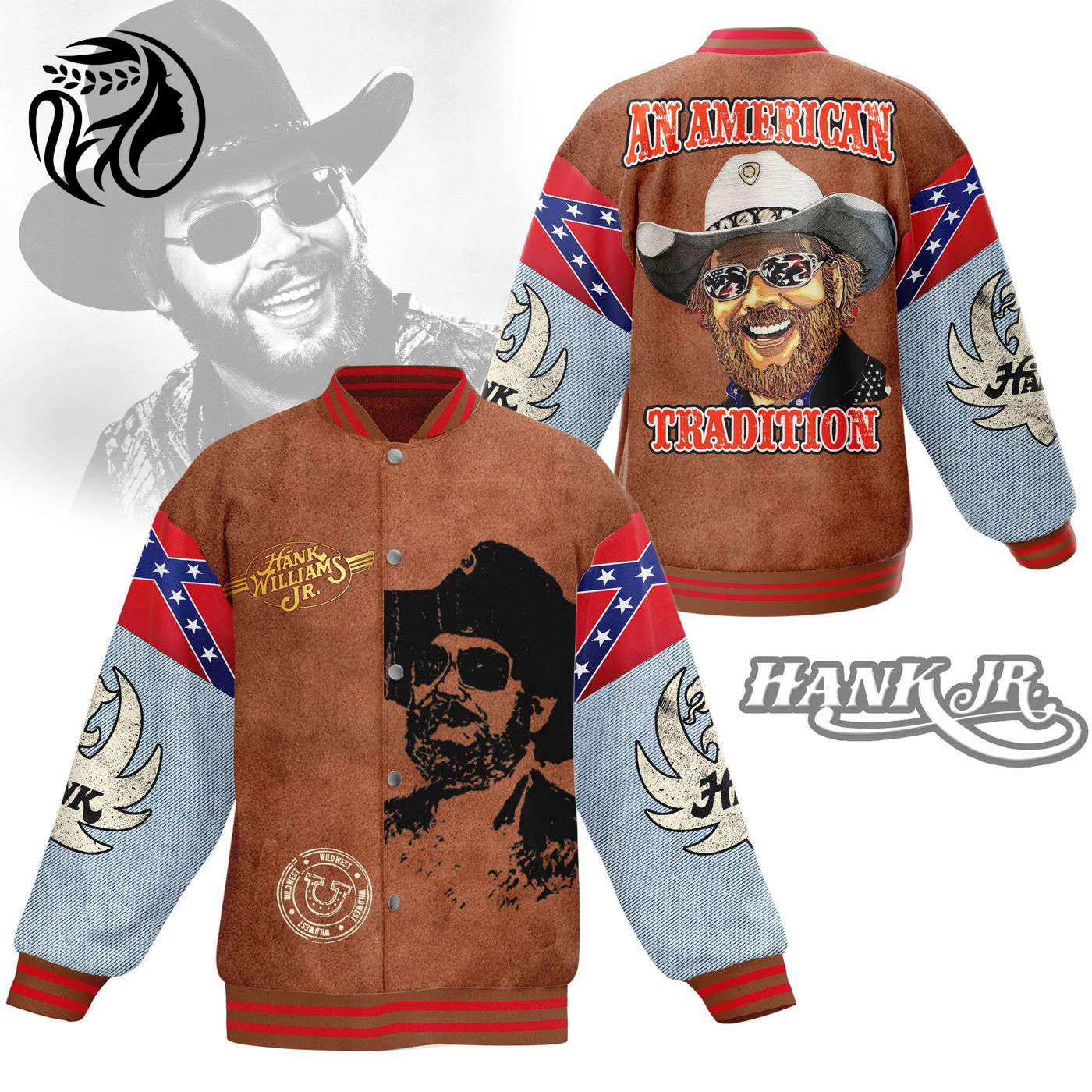 Hank Williams Jr New Premium Baseball Jacket Gift For Fan