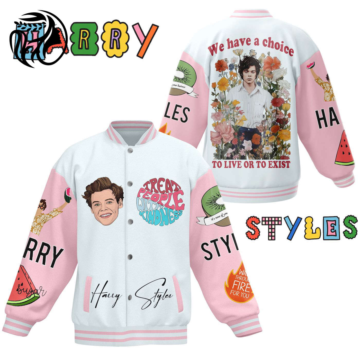 Harry Styles New Premium Baseball Jacket Gift For Fan