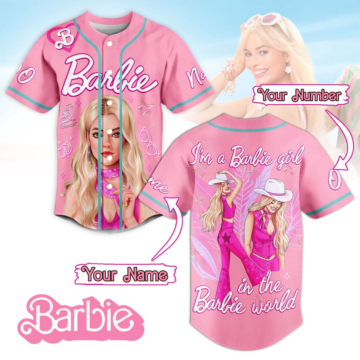 I am a Barbie girl Barbie Baseball Jersey For Men Women And Kids Gift