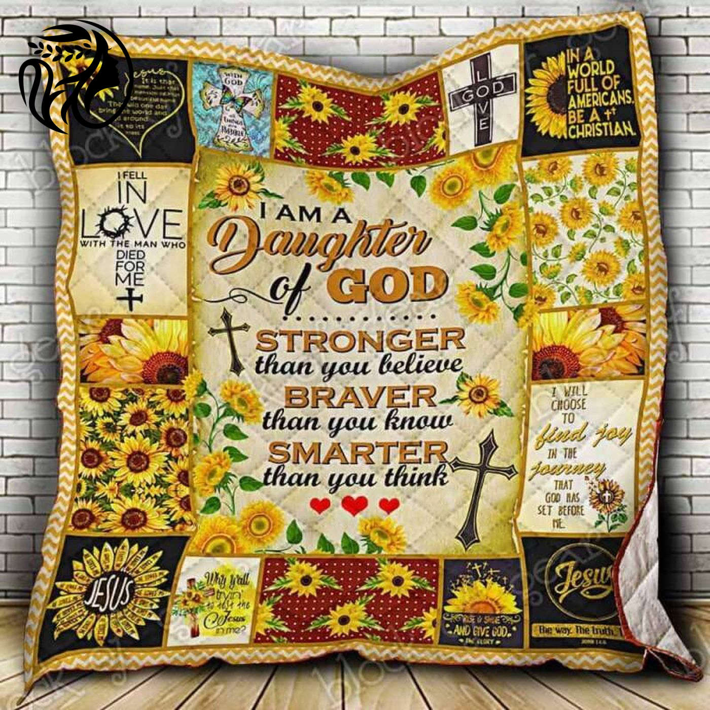 I Am a Daughter of God Sunflower 3D Custom Quilt – Empowering Faithful Daughters