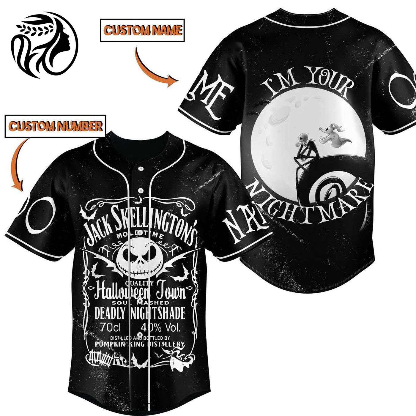 Jack Skellington Baseball Jersey For Men Women And Kids Gift