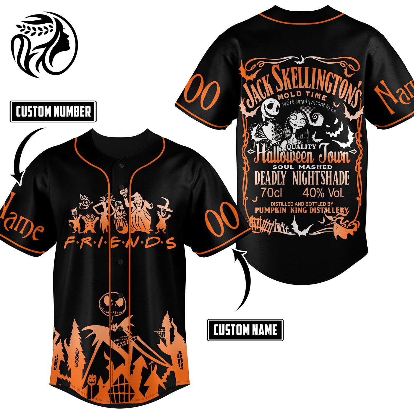 Jack Skellington Baseball Jersey For Men Women And Kids Gift
