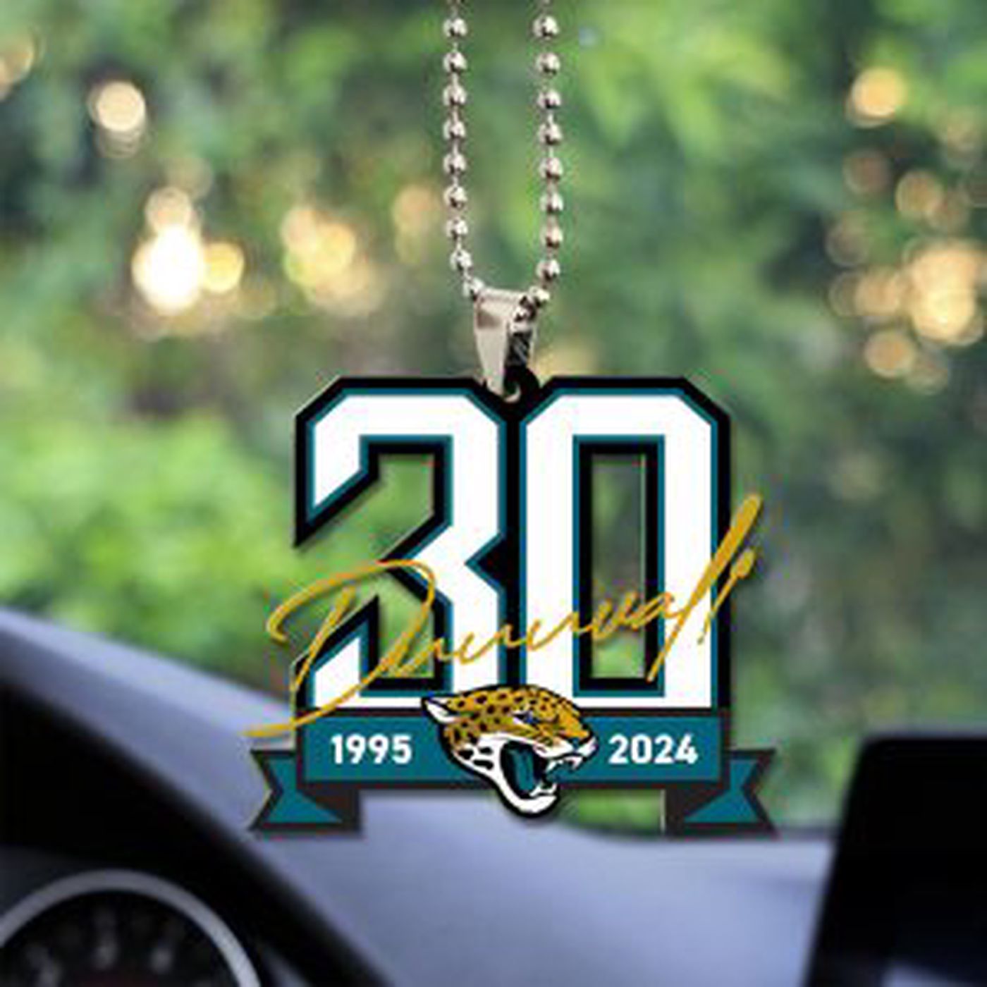 Jacksonville Jaguars Custom Shape-sided Acrylic Car Ornament Gift