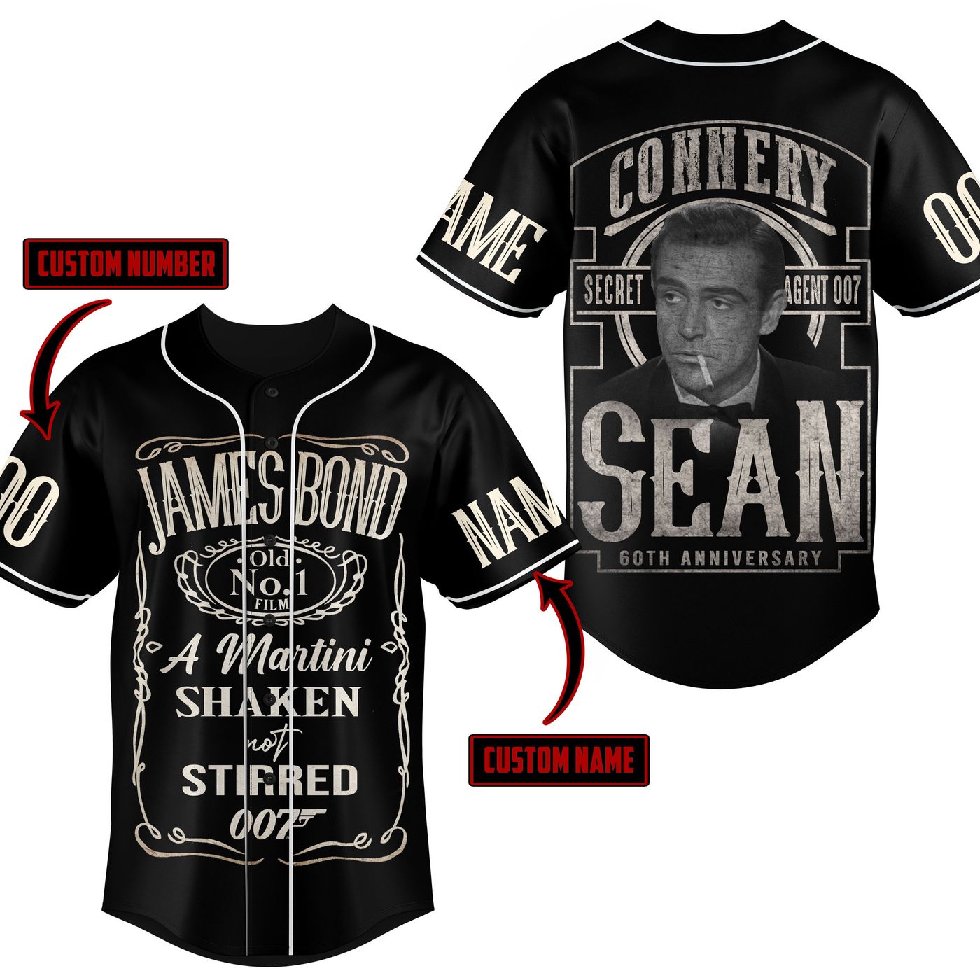 James Bond Baseball Jersey For Men Women And Kids Gift