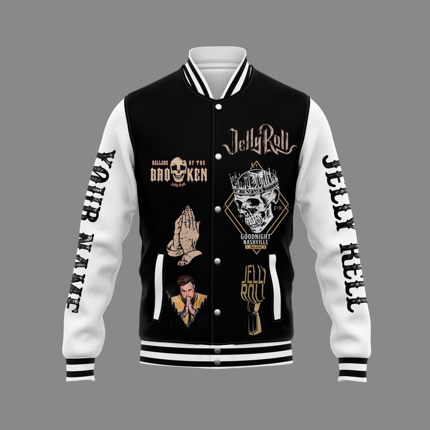 Jelly Roll New Premium Baseball Jacket Gift For Fan Jelly Roll New Premium Baseball Jacket Gift For Fan