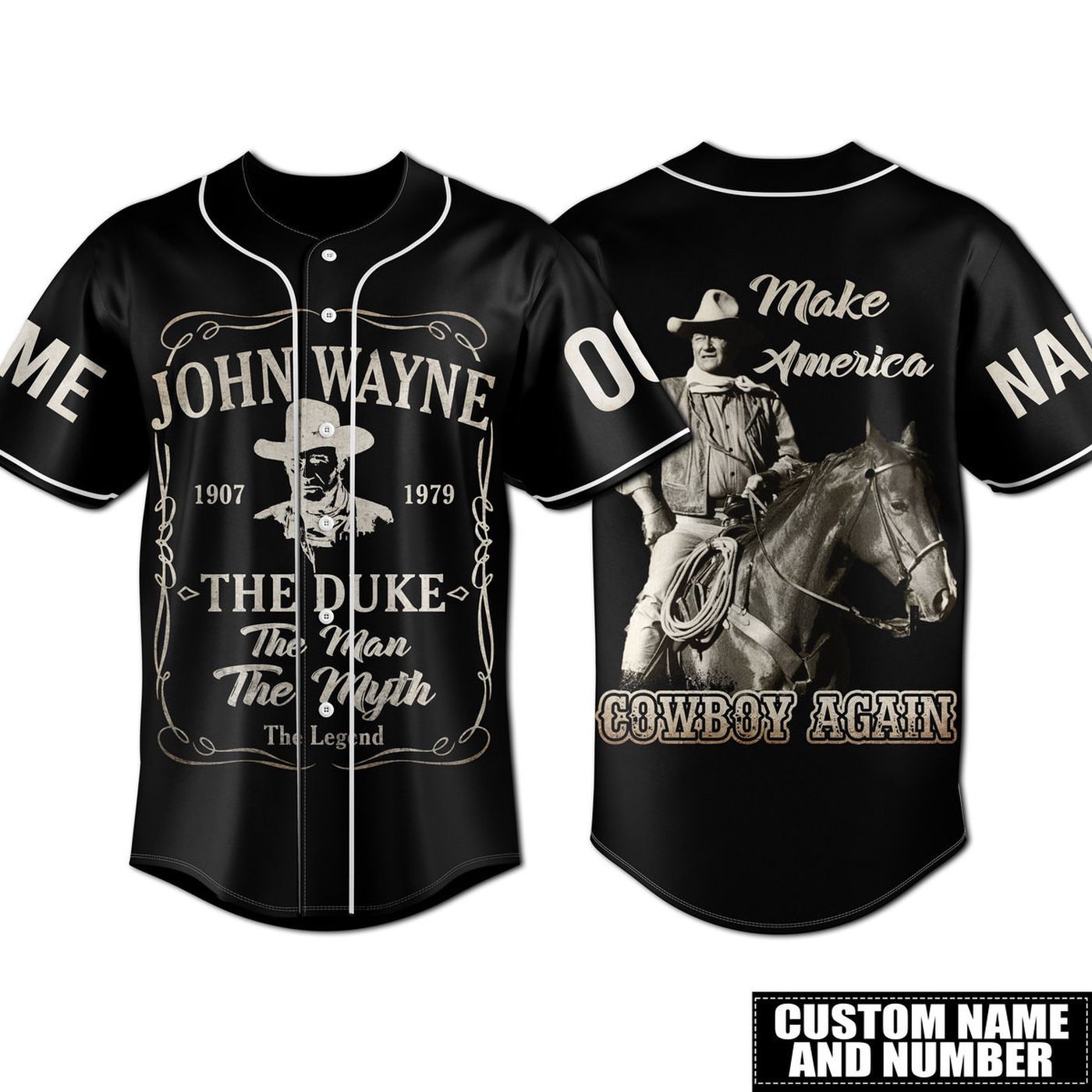 John Wayne Baseball Jersey For Men Women And Kids Gift