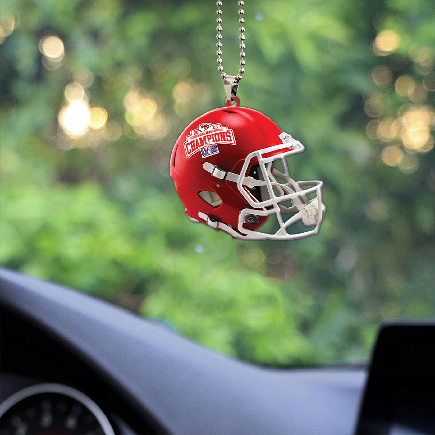 Kansas City Chiefs Custom Shape-sided Acrylic Car Ornament Gift